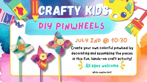 Create your own colorful pinwheel by decorating and assembling the pieces in this fun, hands-on craft activity!