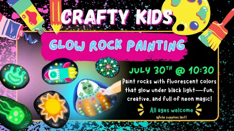 Paint rocks with fluorescent colors that glow under black light—fun, creative, and full of neon magic!