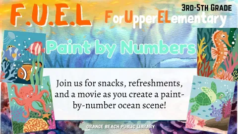 Pictured: four ocean-themed paint by number paintings.