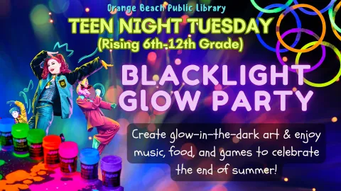 Glow paint, bracelets, and dancers on a dark background with disco lights