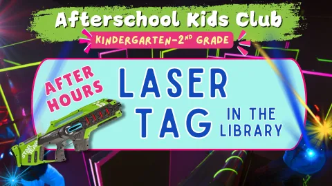 Laser tag guns on a vibrant background.