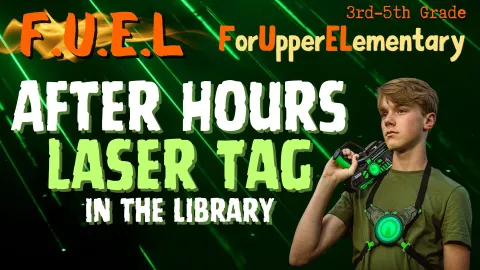 Boy holding green laser tag gun and vest