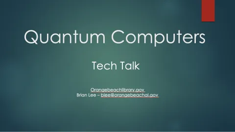 Quantum Computers