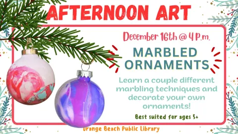 Pictured: two colorful ornaments hanging on a christmas tree. 