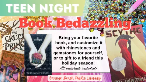 teen book bedazzling