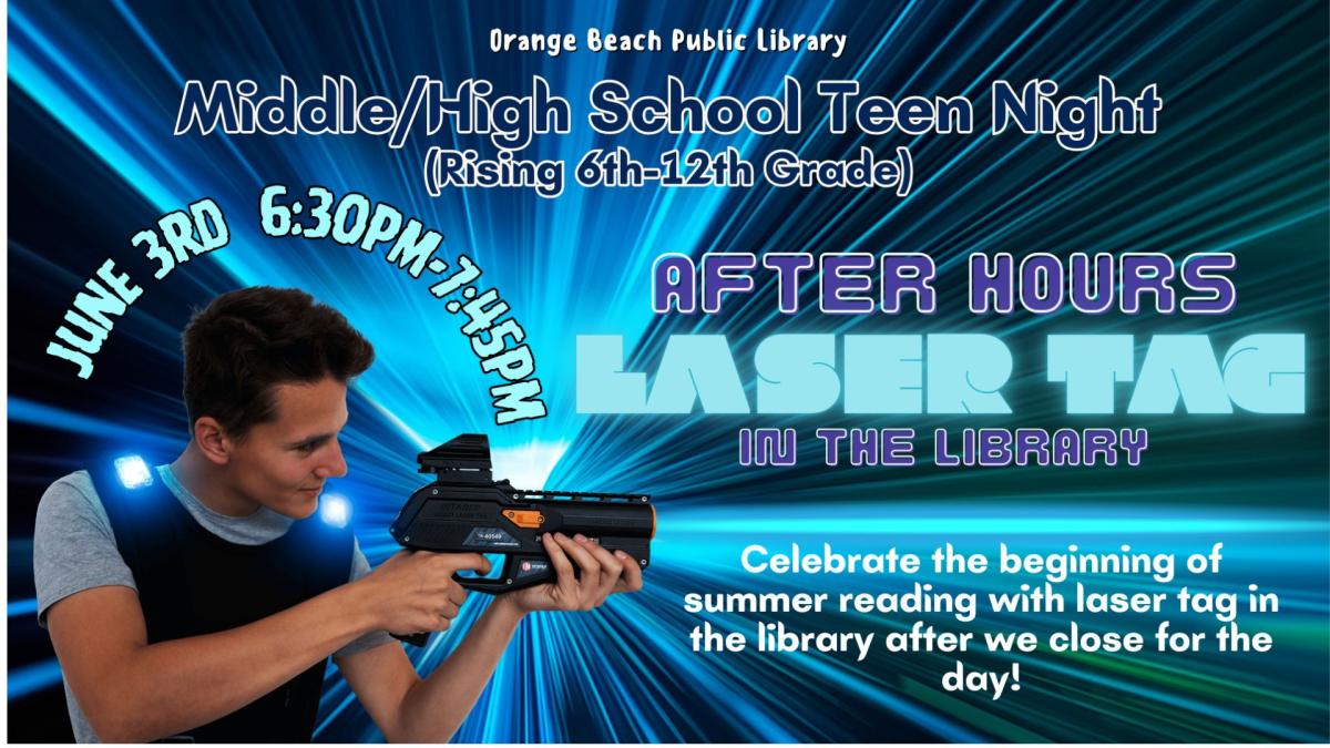 Pictured: A teen holding a laser tag gun 