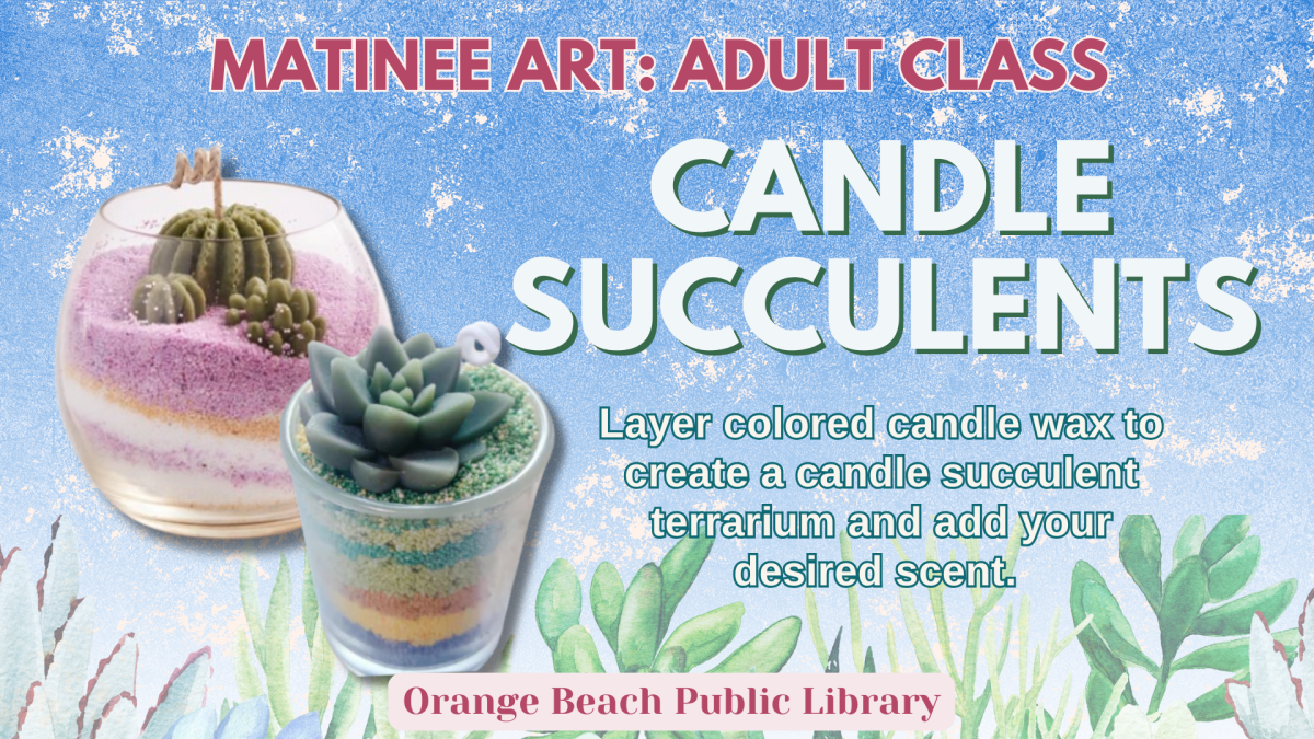 Purple and Green succulent shaped candles on blue background